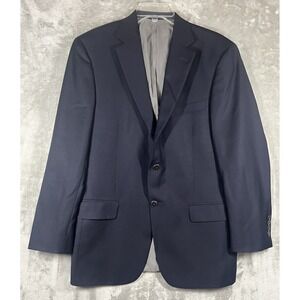 Hart Schaffner Marx Men's Sport Coat Blazer Made USA 2 Button Solid Black 40R